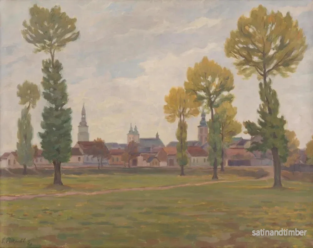 Reproduktion av målningen Trnava en höst - Stefan Polkorb - Bild 2