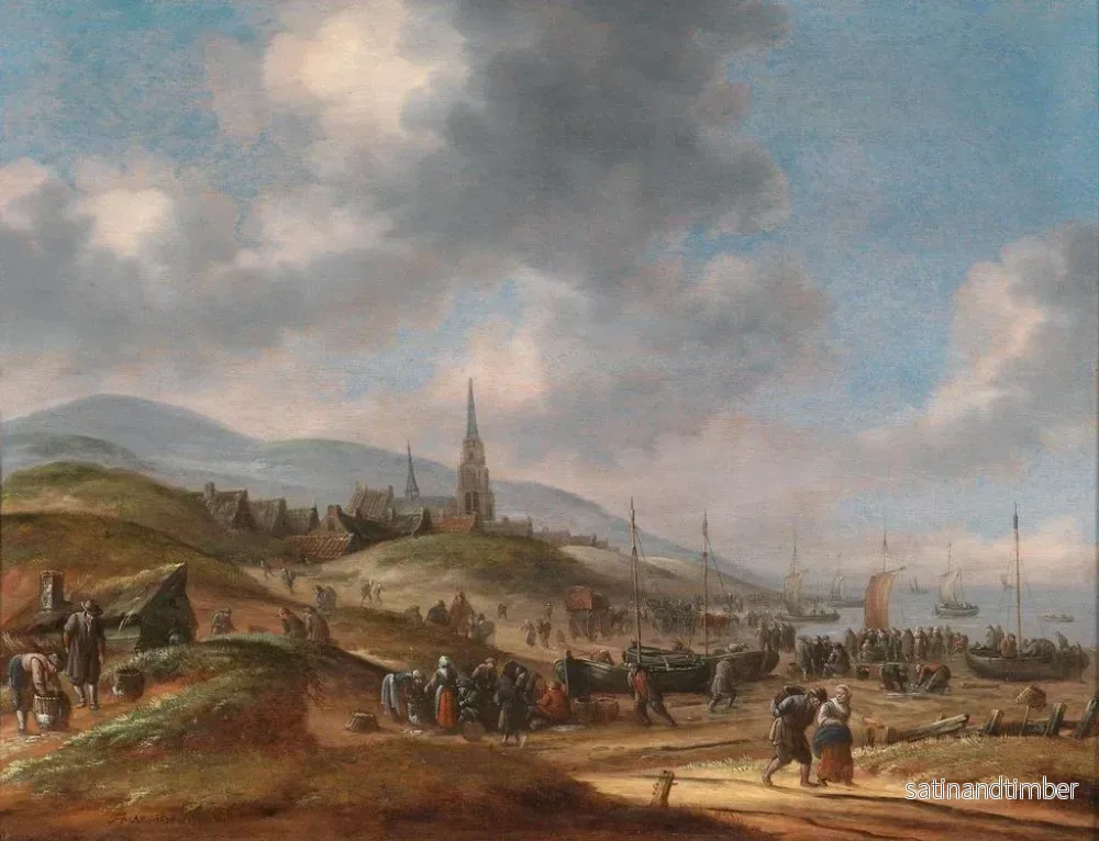 Reproduktion av målningen av stranden i Scheveningen - Thomas Heeremans - Bild 2