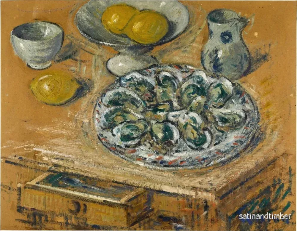 Reproduktion av målningen av ostron och citroner - Gustave Loiseau - Bild 2