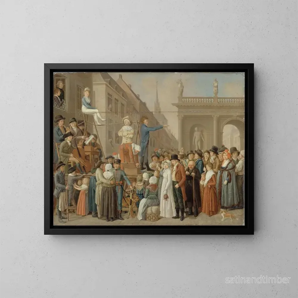 Reproduktion av målningen Les rues - Ecole allemande