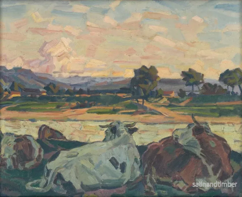 Reproduktion av målningen av kor på en strand - Gustav Mahler - Bild 2