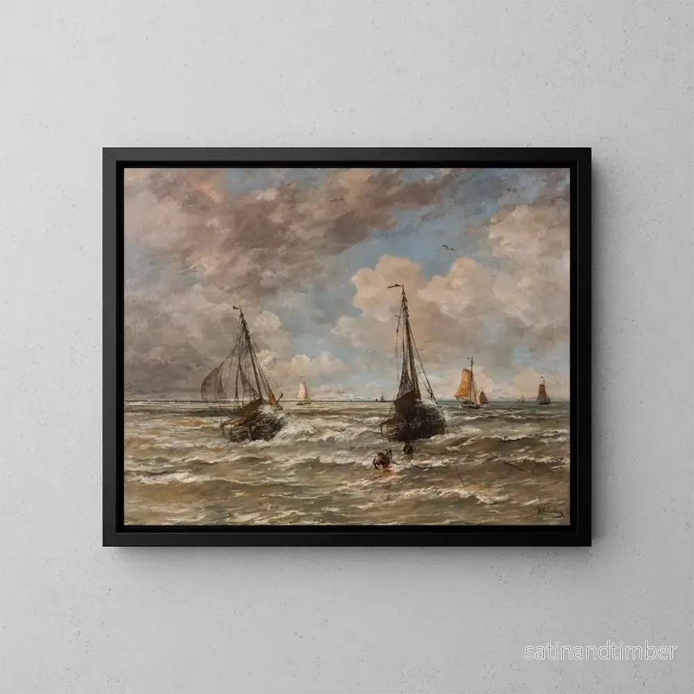 Reproduktion av målningen Le moulage de l'ancre - Hendrik Willem Mesdag