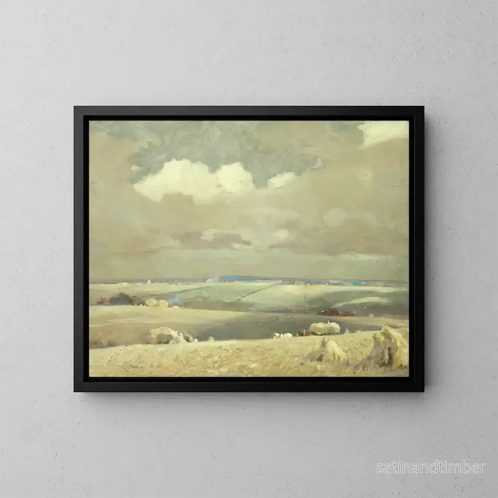 Reproduktion av målningen Ombres nuageuses dans la vallée de Lambourne - Frederick Hall