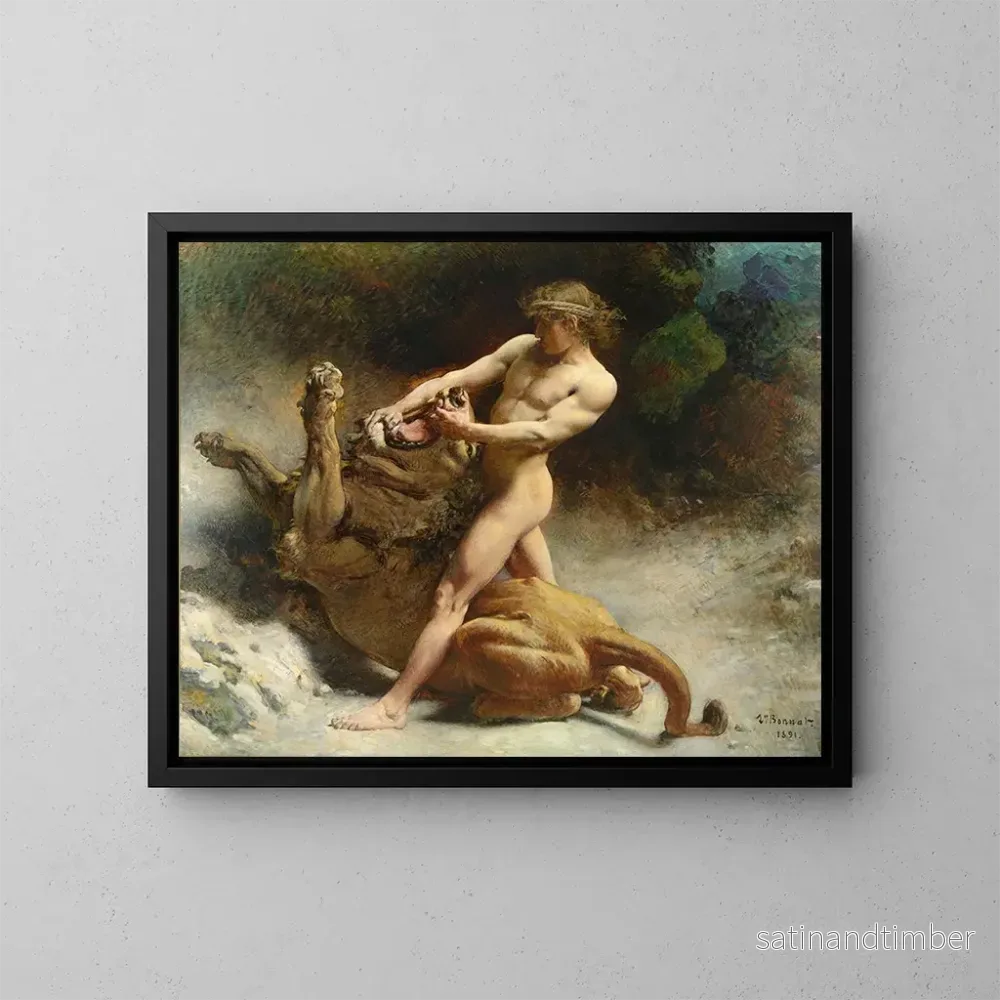 Reproduktion av målningen La jeunesse de Samson - Léon Bonnat