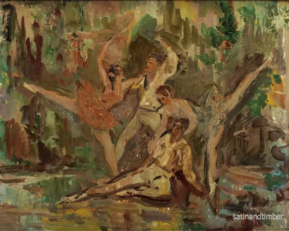 Reproduktion av målningen La danse de ballet - Hugo Kaufmann - Bild 2