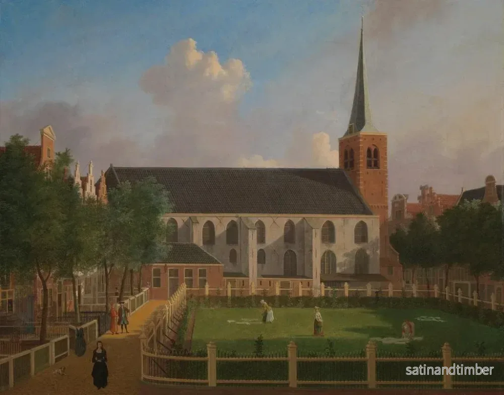 Reproduktion av målningen Le Béguinage avec l'Église anglaise - Jan ten Compe - Bild 2