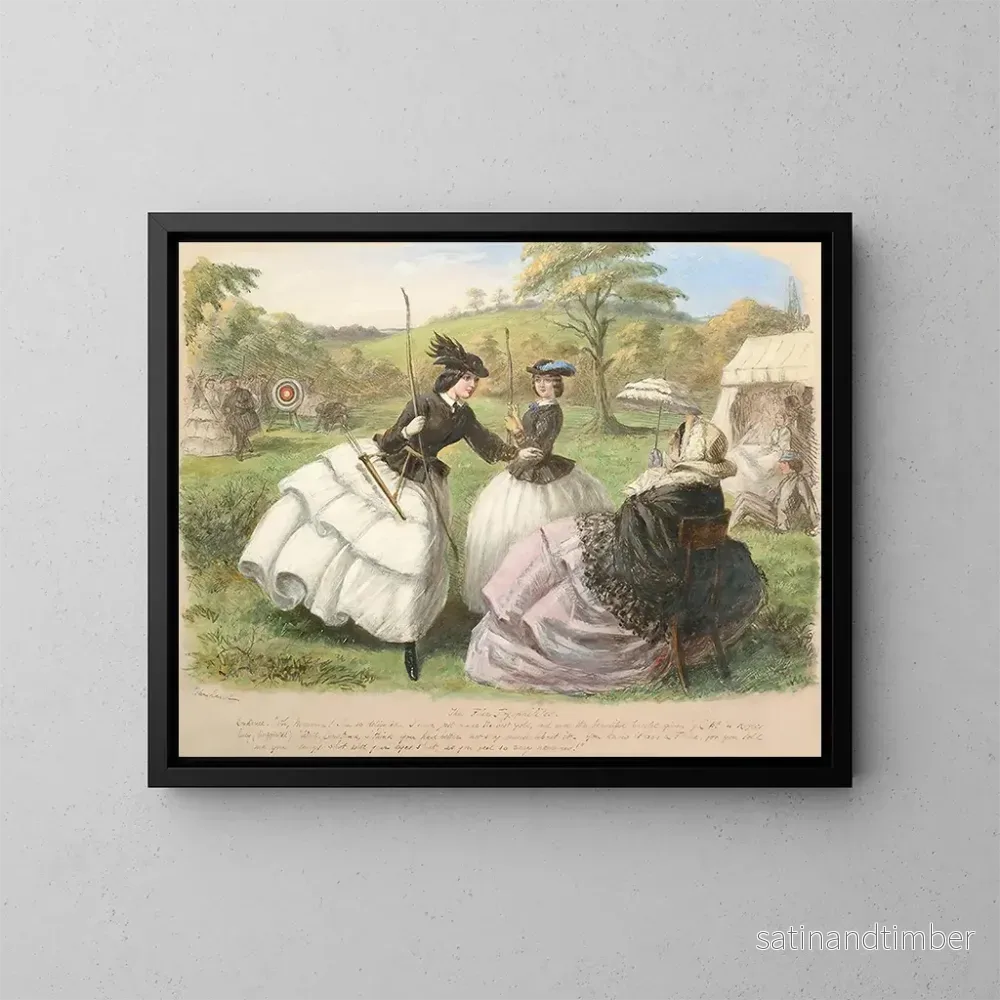 Reproduktion av målningen Les bons archers - John Leech