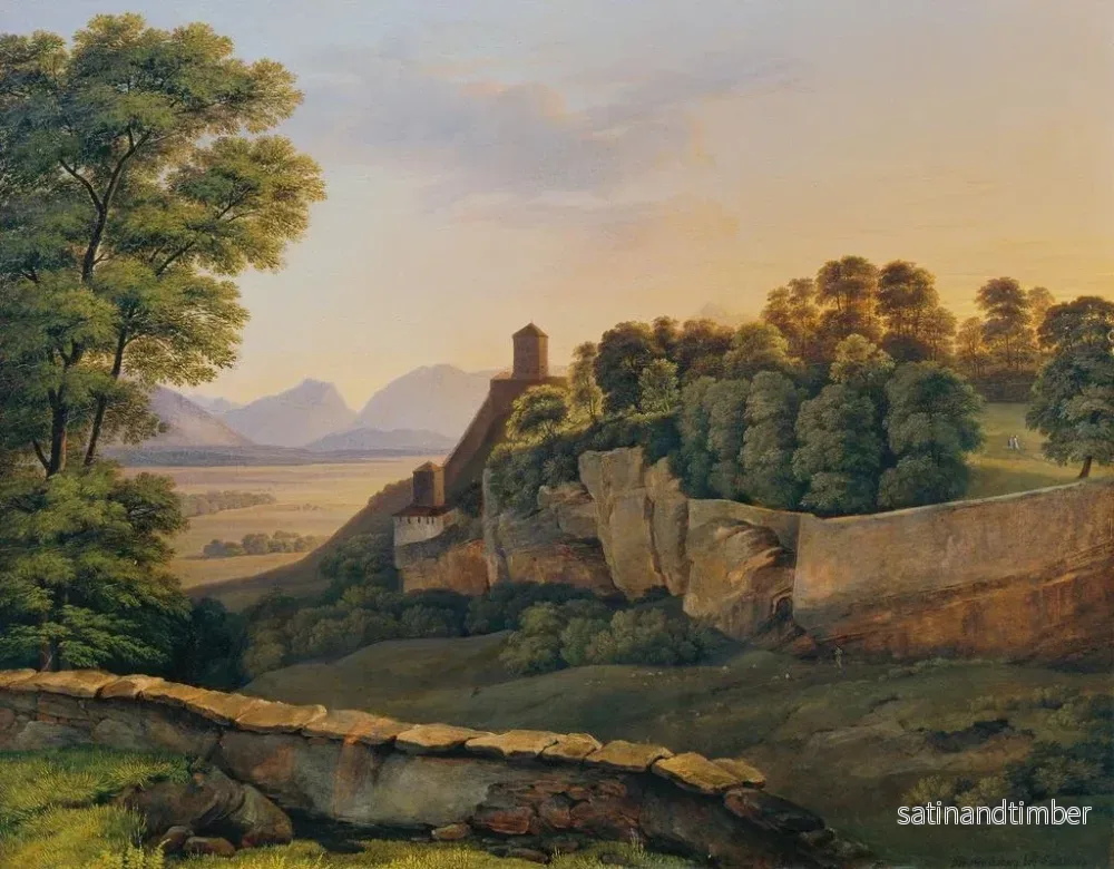 Reproduktion av målningen Le Mönchsberg près de Salzbourg - Heinrich Reinhold - Bild 2