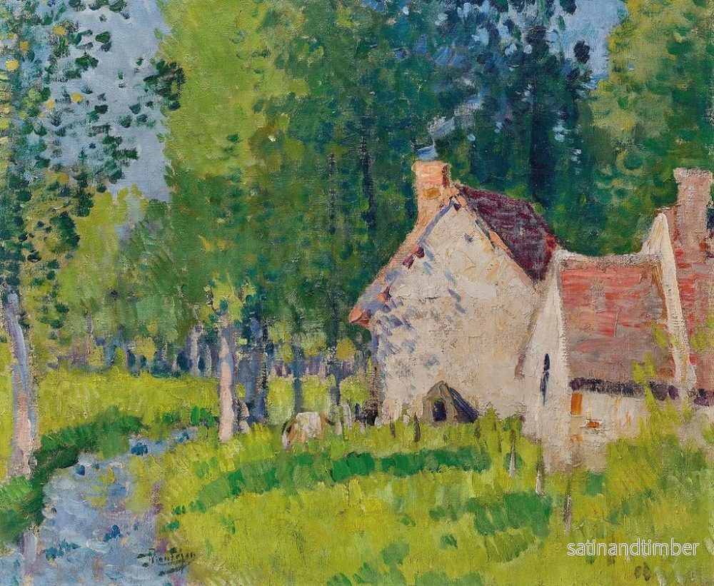 Reproduktion av målningen vid flodkanten - Pierre-Eugène Montzin - Bild 2