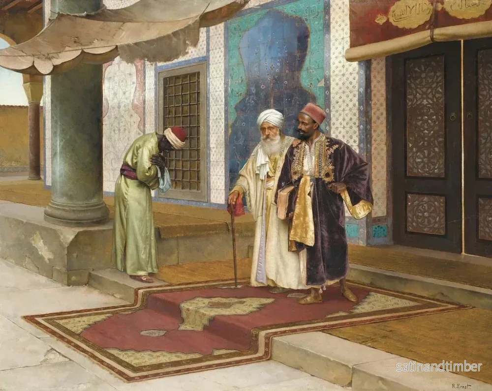 Reproduktion av målningen Utgången från moskén - Rudolf Ernst - Bild 2