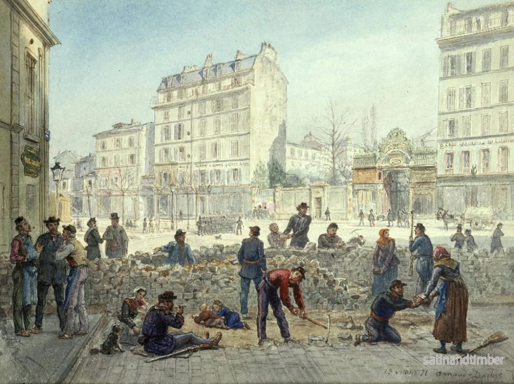 Reproduktion av målningen Barrikad under Kommunen, Place Blanche - Jean-Baptiste-François Arnaud-Durbec - Bild 2