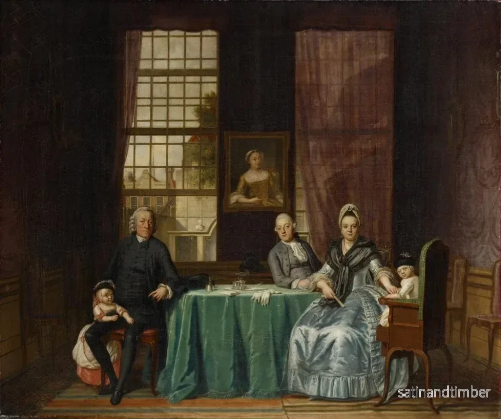 Reproduktion av målningen Familjefamilj i ett interiör - Hendrik Pothoven - Bild 2