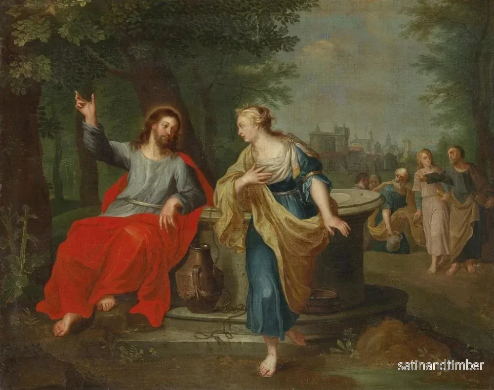 Reproduktion av målningen Le Christ et la femme samaritaine au puits - Ecole de Peter Paul Rubens - Bild 2