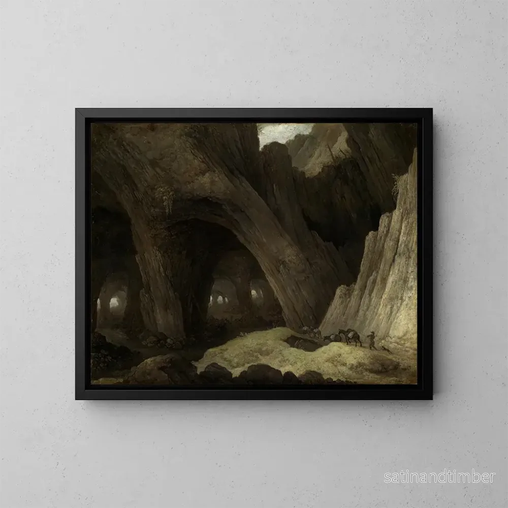 Reproduktion av målningen Grotte med muldjare - Guillam Dubois