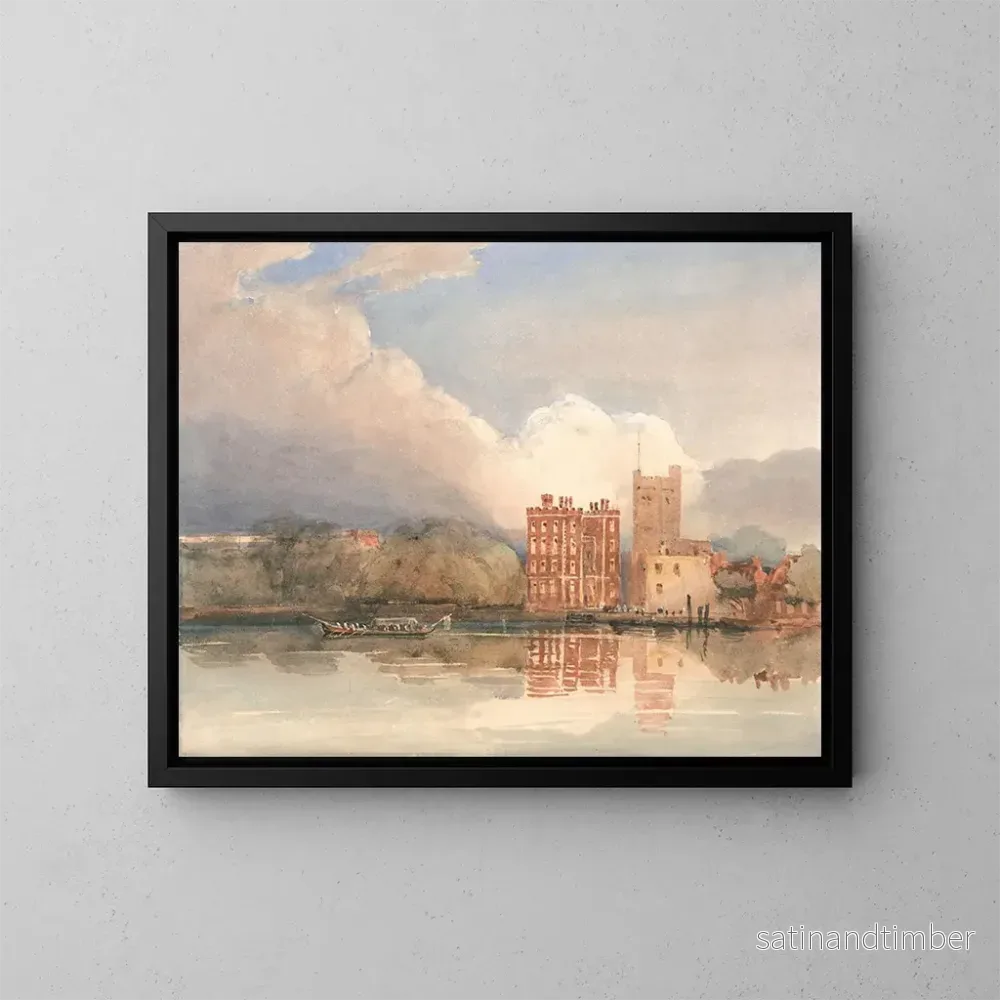 Reproduktion av målningen Vue du palais de Lambeth sur la Tamise – David Cox Reproduktion av målningen Vue du palais de Lambeth sur la Tamise – David Cox