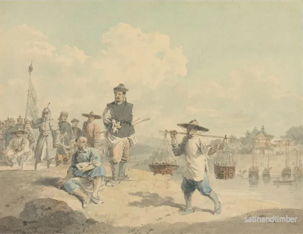 Reproduktion av målningen Vue dans la province de Kiangnan, Chine, prise sur le vif - William Alexander - Bild 2