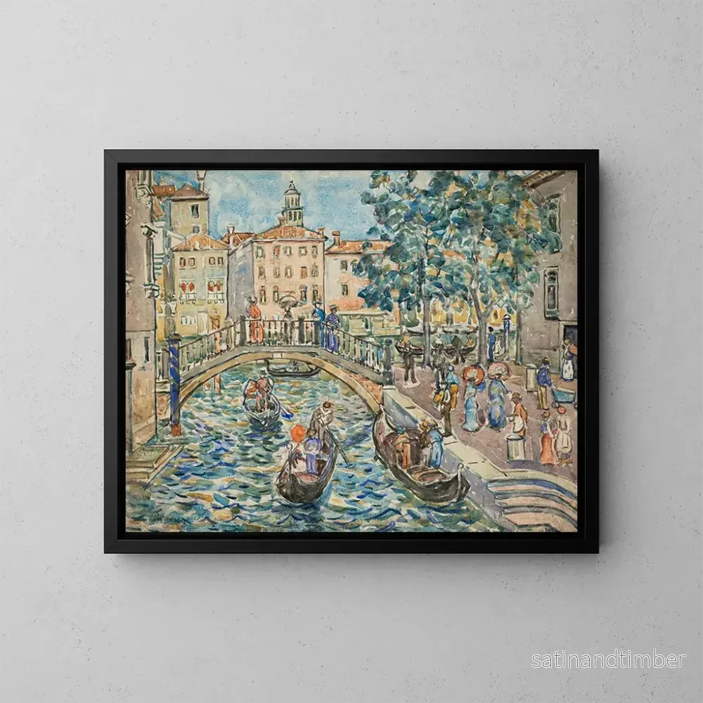 Reproduktion av målningen Scène de Venise - Maurice Prendergast