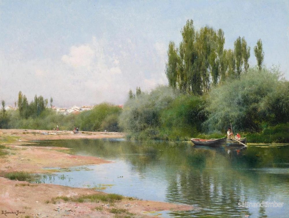 Reproduktion av målningen Sur le Guadalquivir à Séville - Emilio Sánchez Perrier - Bild 2