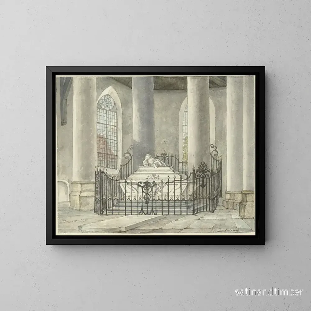 Reproduktion av målningen av Catharina Alida van der Dussen:s gravmonument i en kyrka i Culemborg – Gerrit Lamberts Reproduktion av målningen av Catharina Alida van der Dussen:s gravmonument i en kyrka i Culemborg – Gerrit Lamberts