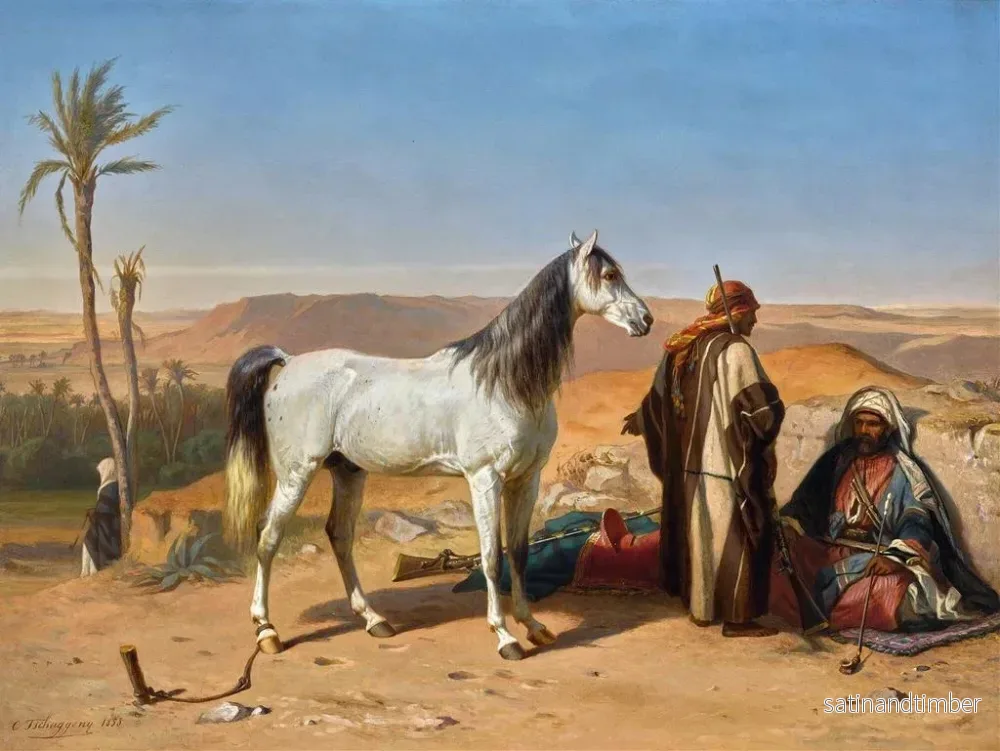 Reproduktion av målningen En arab i öknen - Charles Tschaggeny - Bild 2
