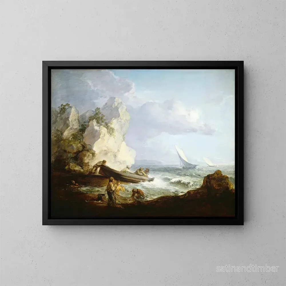 Reproduktion av målningen Strand med fiskare - Thomas Gainsborough