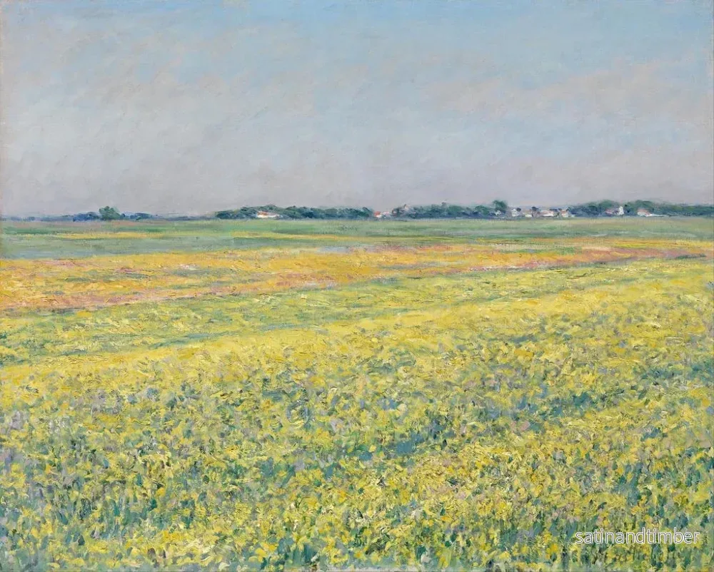 Reproduktion av målningen Le plateau de Gennevilliers aux champs jaunes - Gustave Caillebotte - Bild 2