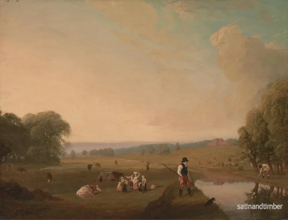 Reproduktion av målningen En vy av Theobalds Park, Hertfordshire - John James Chalon - Bild 2