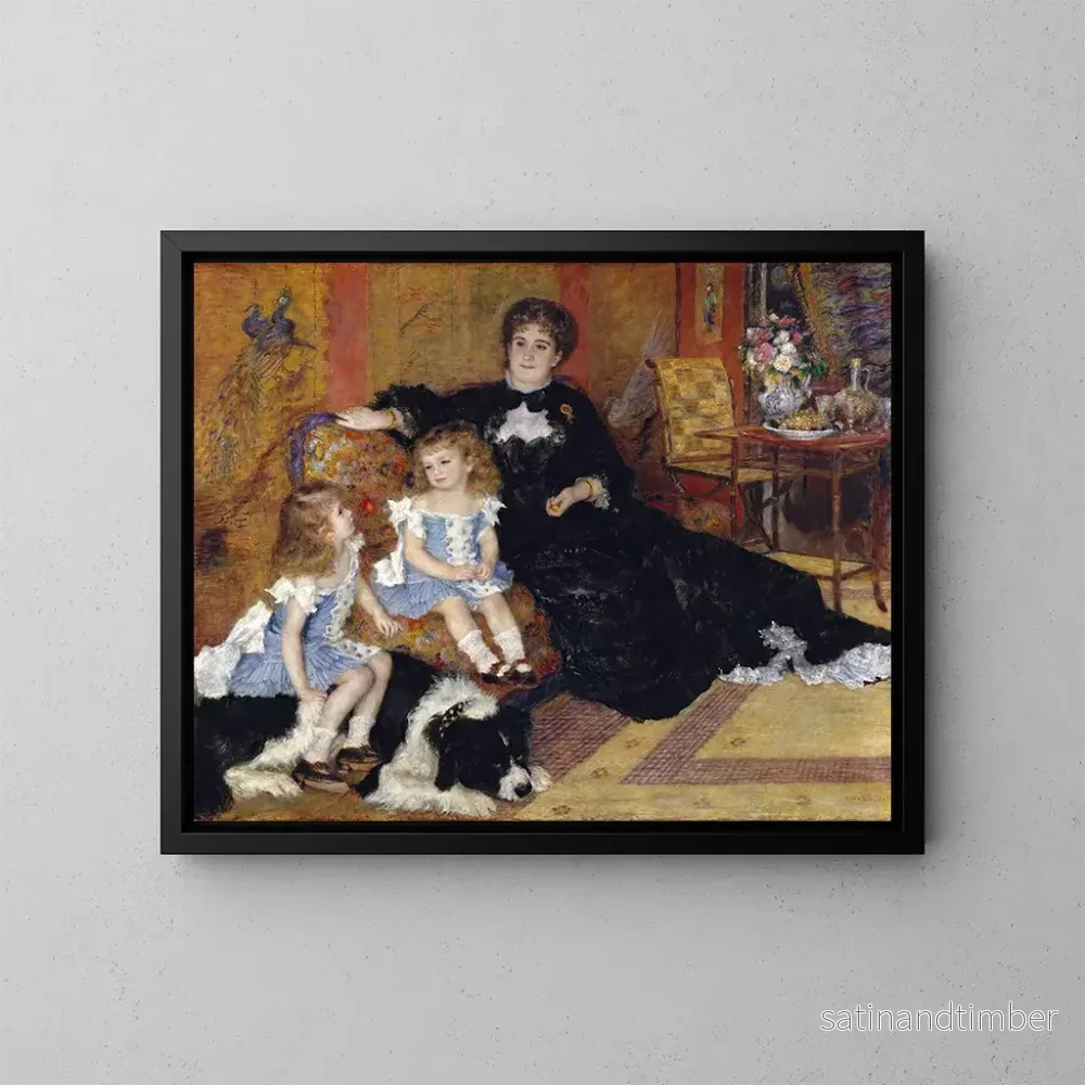 Reproduktion av målningen Madame Georges Charpentier, Marguerite-Louise Lemonnier och hennes barn Georgette-Berthe och Paul-Émile-Charles - Pierre-Auguste Renoir