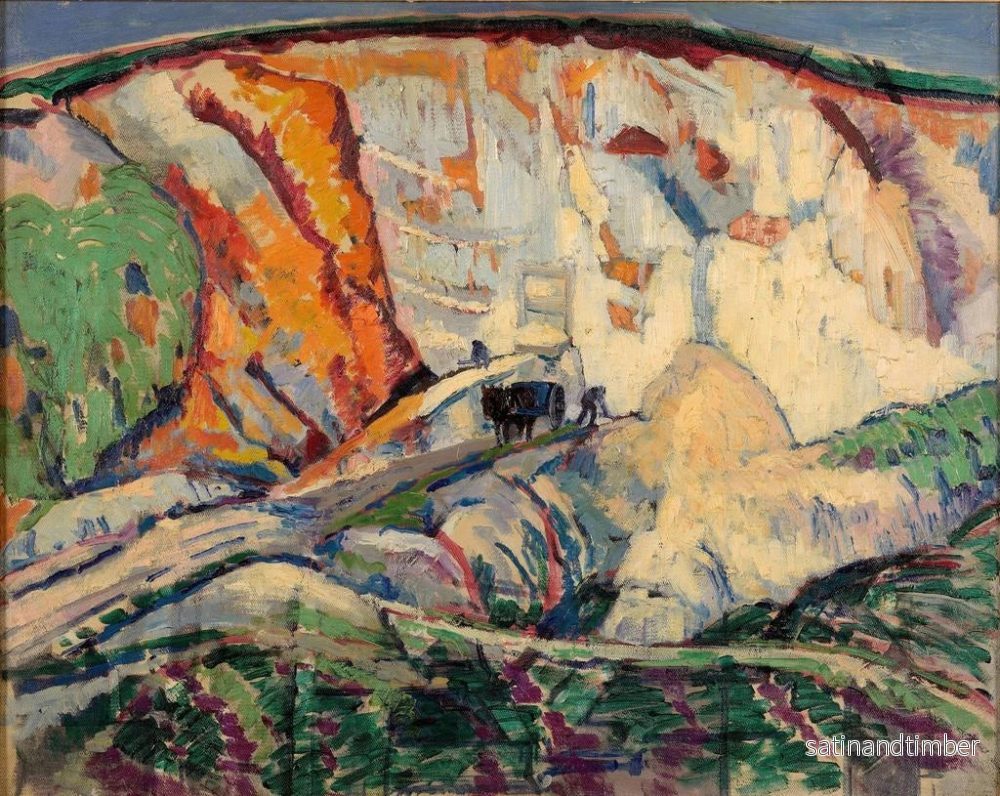 Reproduktion av målningen La falaise de craie - Frederick Porter - Bild 2