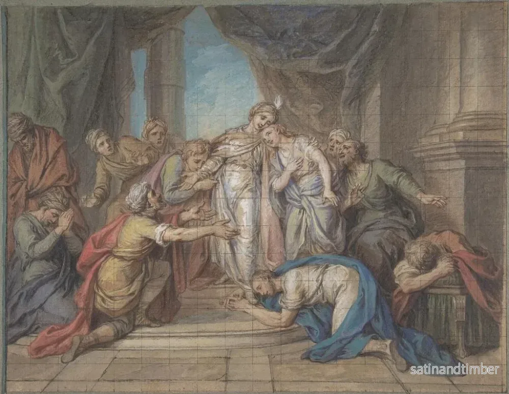 Reproduktion av målningen Joseph erkänd av sina bröder - Charles-Antoine Coypel - Bild 2