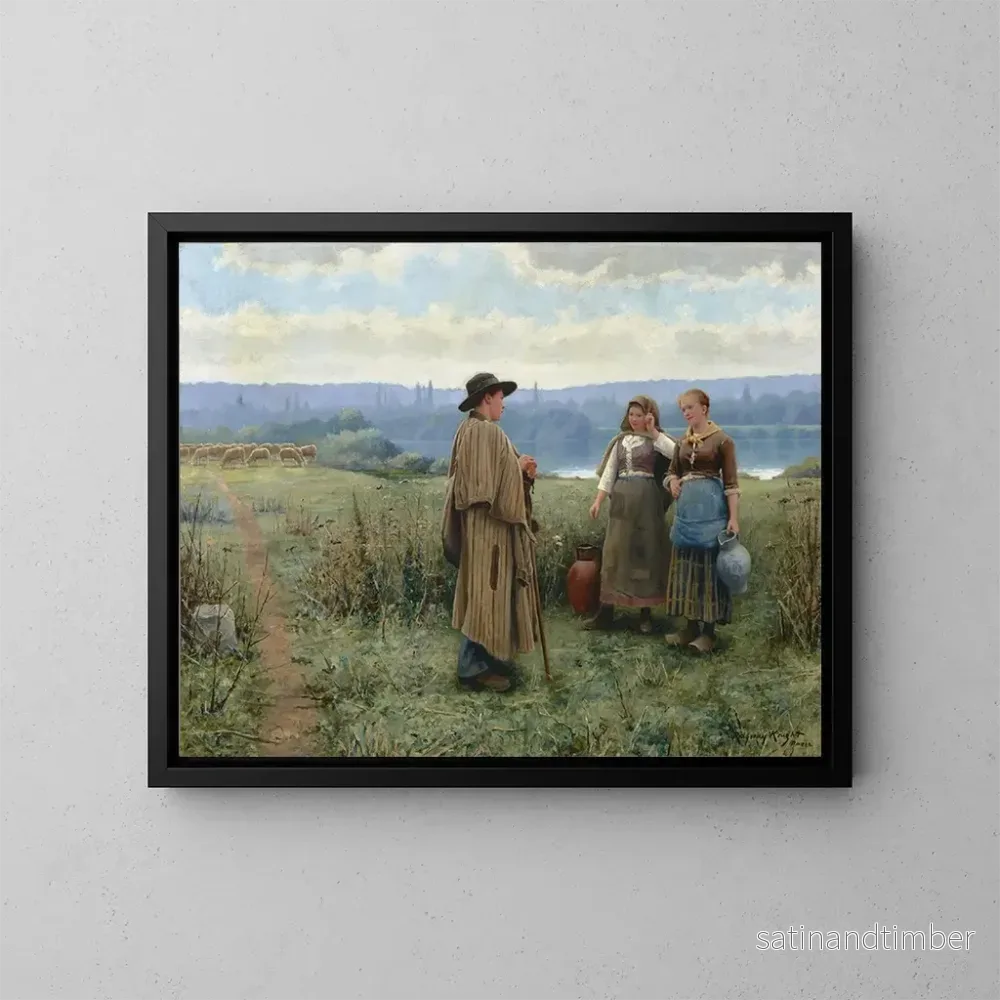 Reproduktion av målningen En stund av sysslolöshet – Daniel Ridgway Knight Reproduktion av målningen En stund av sysslolöshet – Daniel Ridgway Knight