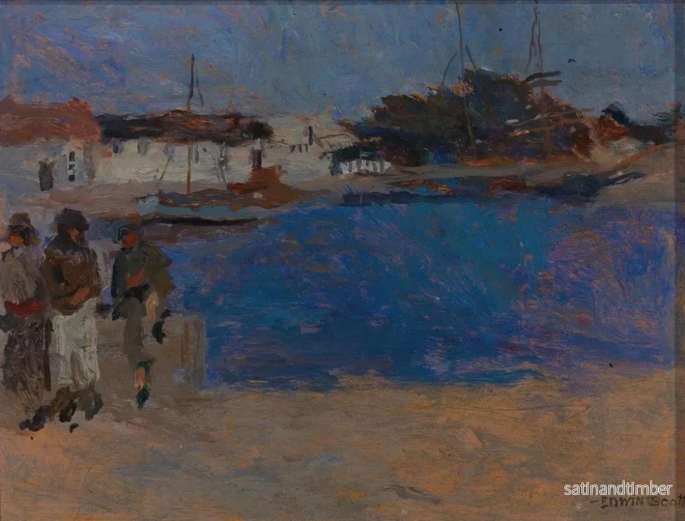 Reproduktion av målningen Côte aux environs de Cherbourg - Frank Edwin Scott - Bild 2