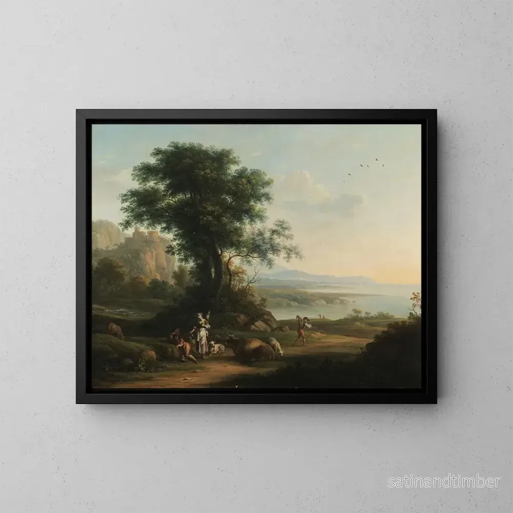 Reproduktion av målningen Scen pastoral - Vittorio Amedeo Cignaroli