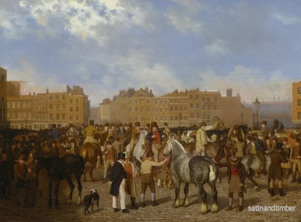 Reproduktion av målningen av det gamla Smithfield-marknaden - Jacques-Laurent Agasse - Bild 2