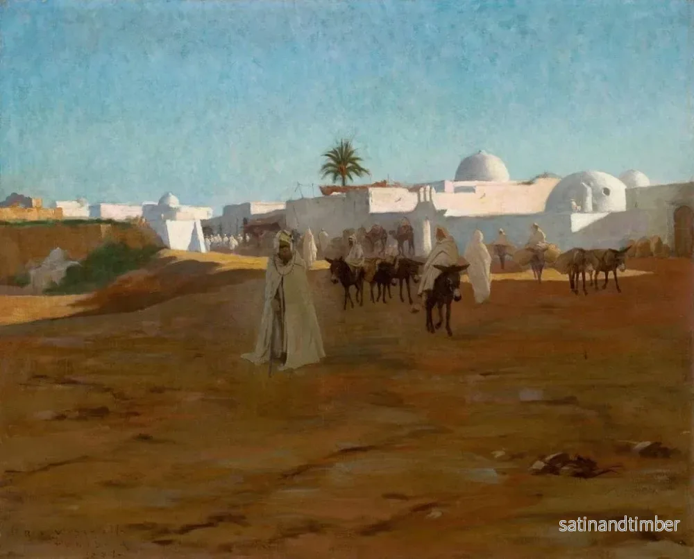 Reproduktion av målningen av den tunisiska byn - Robert Van Vorst Sewell - Bild 2