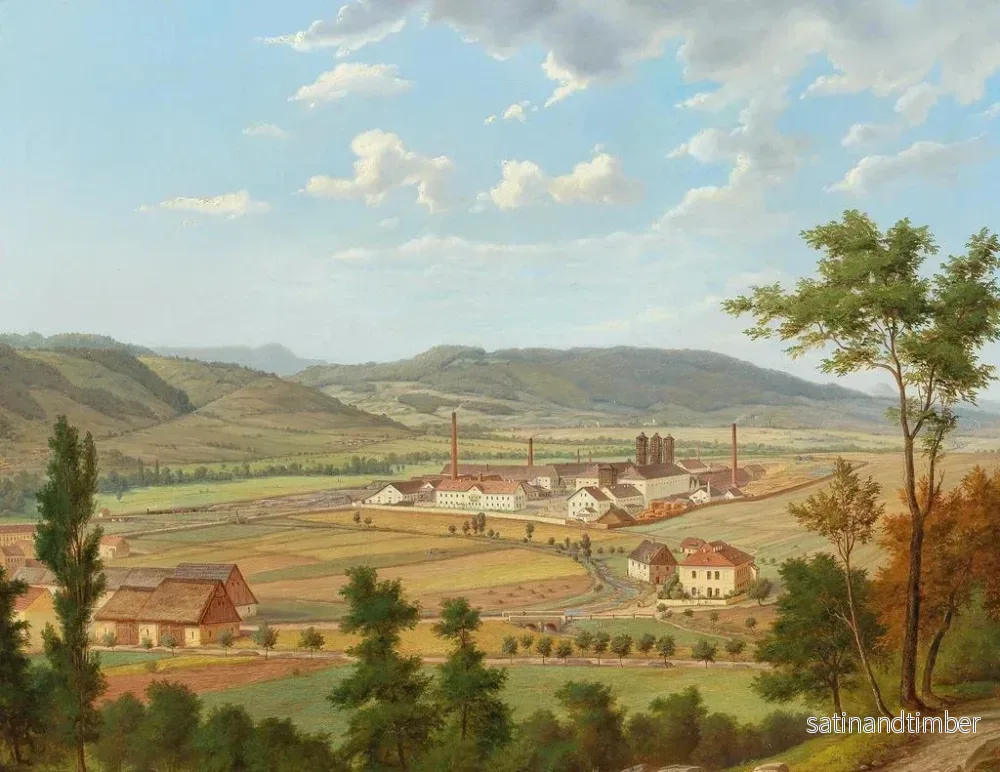 Reproduktion av målningen Vue d'une usine à St. Nadejda Labem - Ernst Gustav Doerell - Bild 2