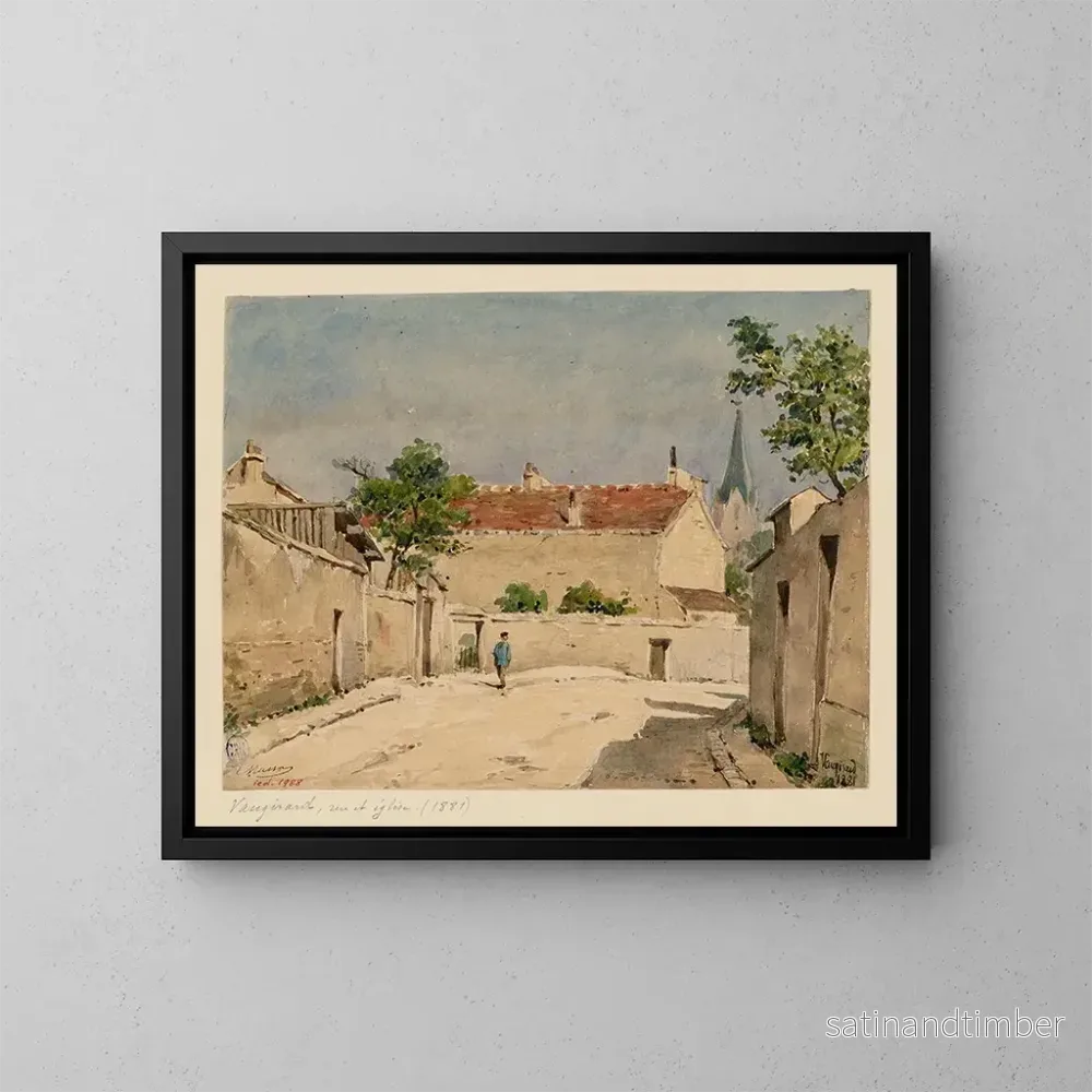 Reproduktion av målningen Rue och kyrka Vaugirard 1881 – Louis-Martial-Thodat Masson Reproduktion av målningen Rue och kyrka Vaugirard 1881 – Louis-Martial-Thodat Masson
