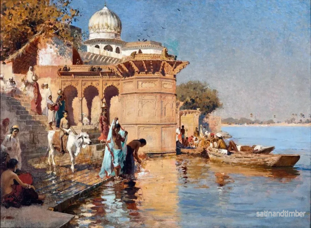 Reproduktion av målningen Le long des ghâts de Mathura - Edwin Lord Weeks - Bild 2