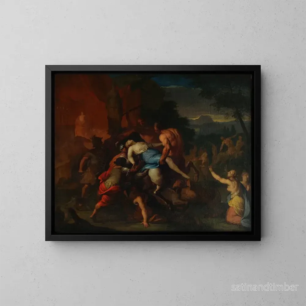 Reproduktion av målningen av kampen mellan centaurer och lapithes - Gerard de Lairesse