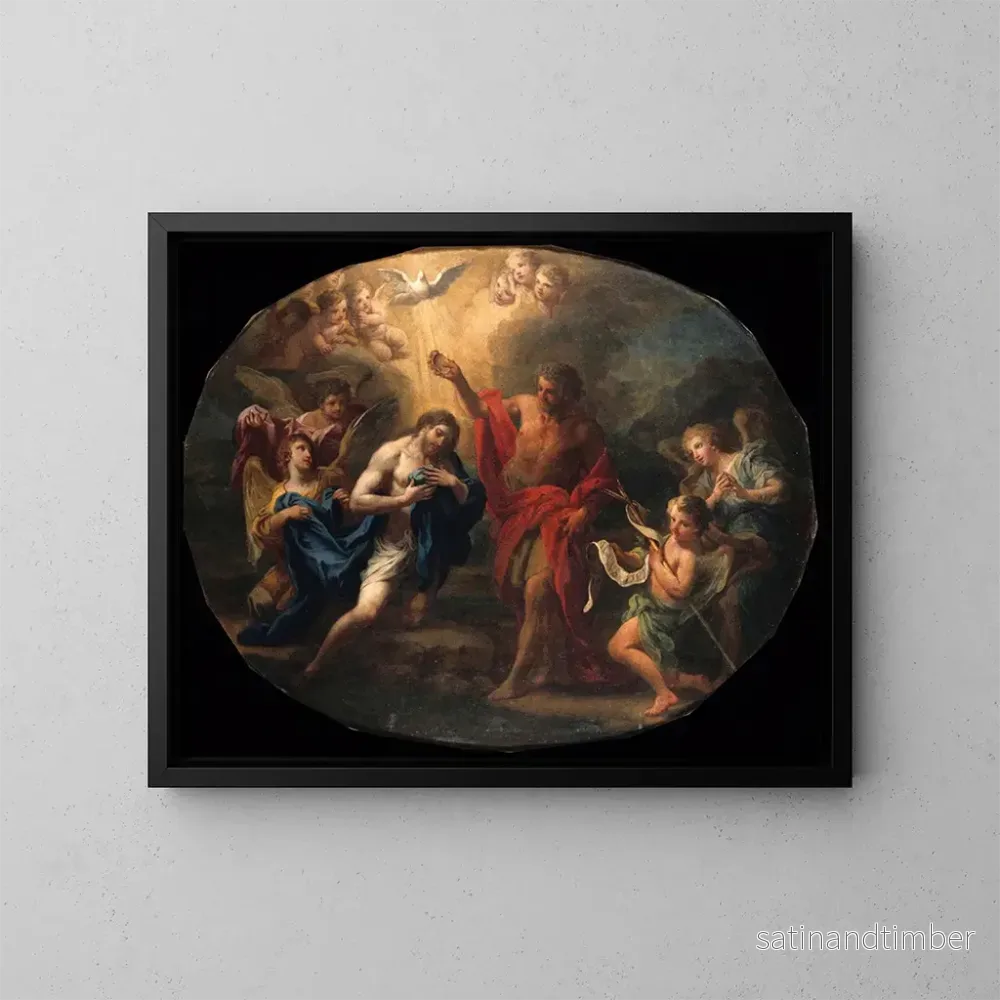 Reproduktion av målningen Le Baptême du Christ - Sebastiano Conca