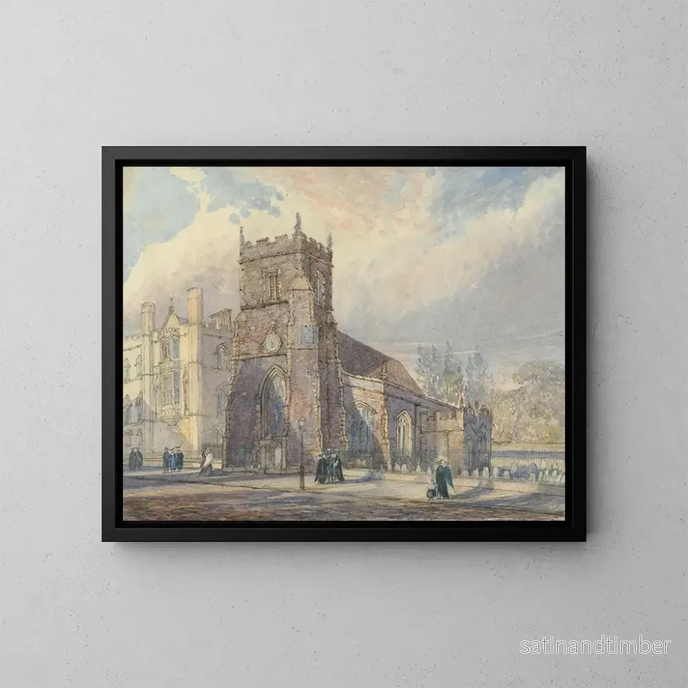 Reproduktion av målningen av Saint Botolph i Cambridge och Corpus Christi College – Joseph Murray Ince Reproduktion av målningen av Saint Botolph i Cambridge och Corpus Christi College – Joseph Murray Ince