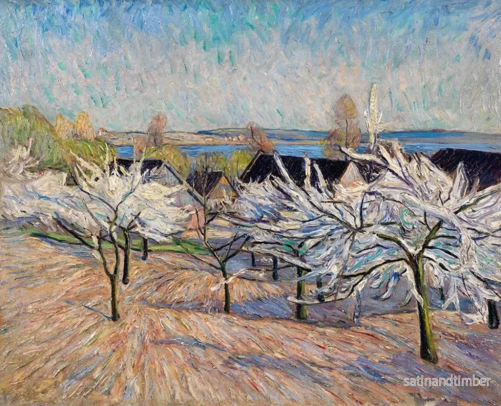 Reproduktion av målningen av äppelblomster i Werder - Theo Von Brockhusen - Bild 2