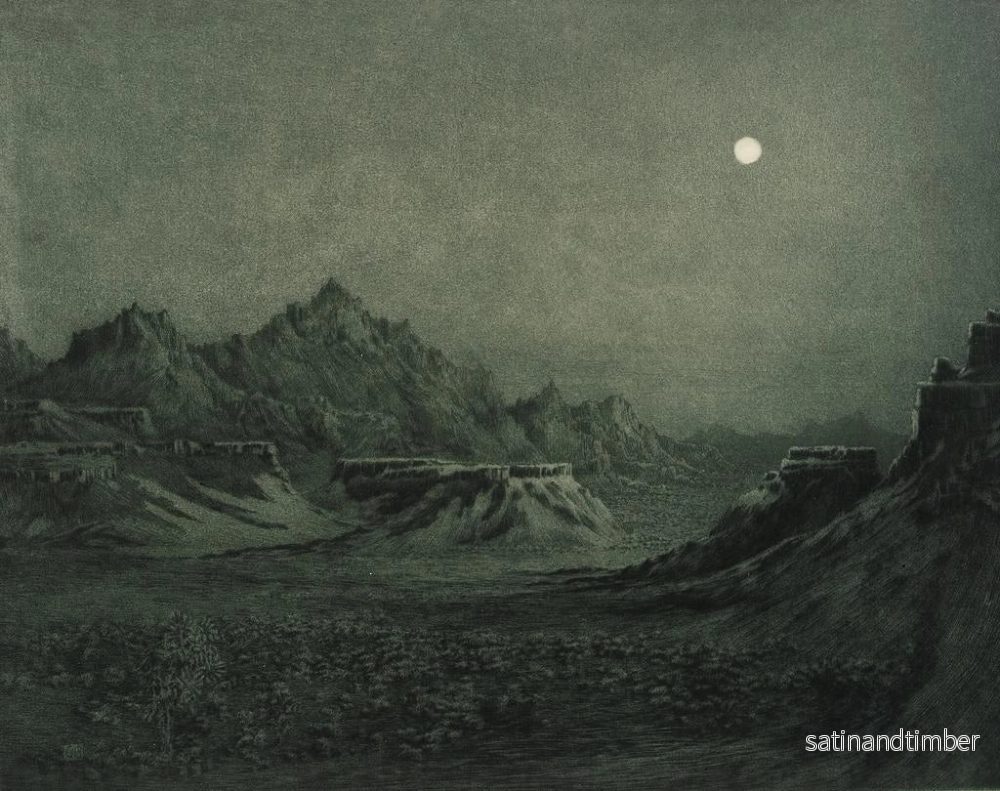 Reproduktion av målningen Natt i Arizona - George Elbert Burr - Bild 2