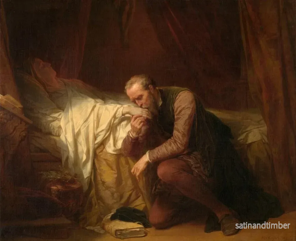 Reproduktion av målningen av konstnären Michelangelo vid Vittoria Colonnas sängkammare - Nicaise De Keyser - Bild 2