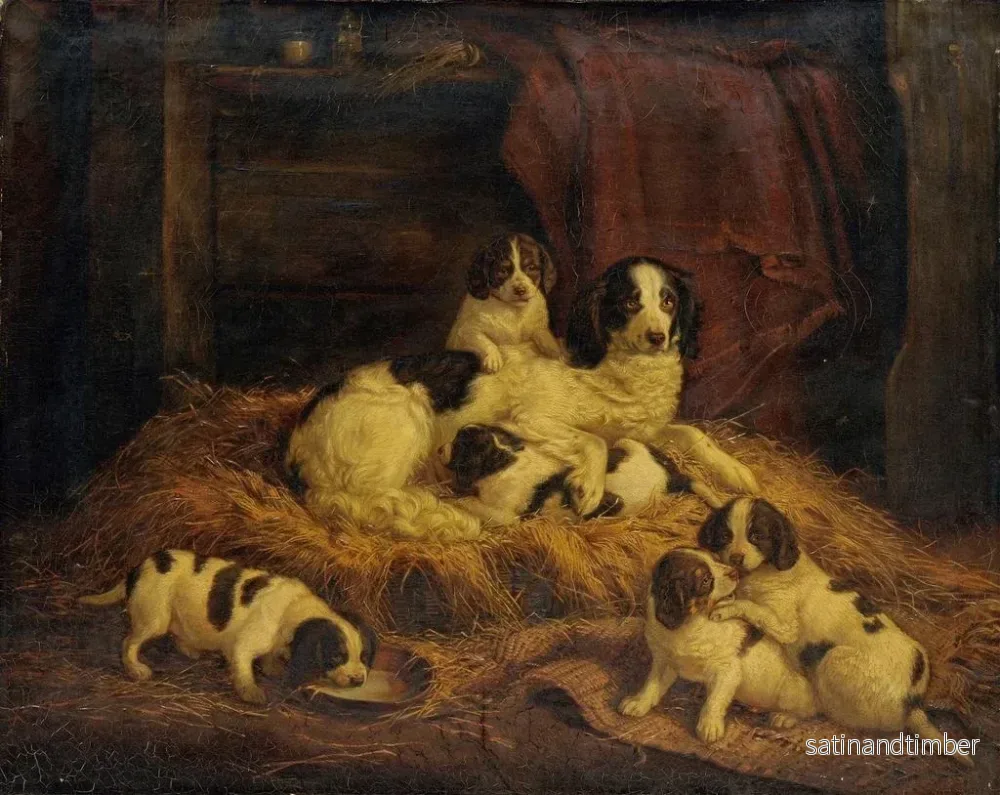 Reproduktion av målningen av hundfamiljen - Johann Ludwig Burckhardt - Bild 2