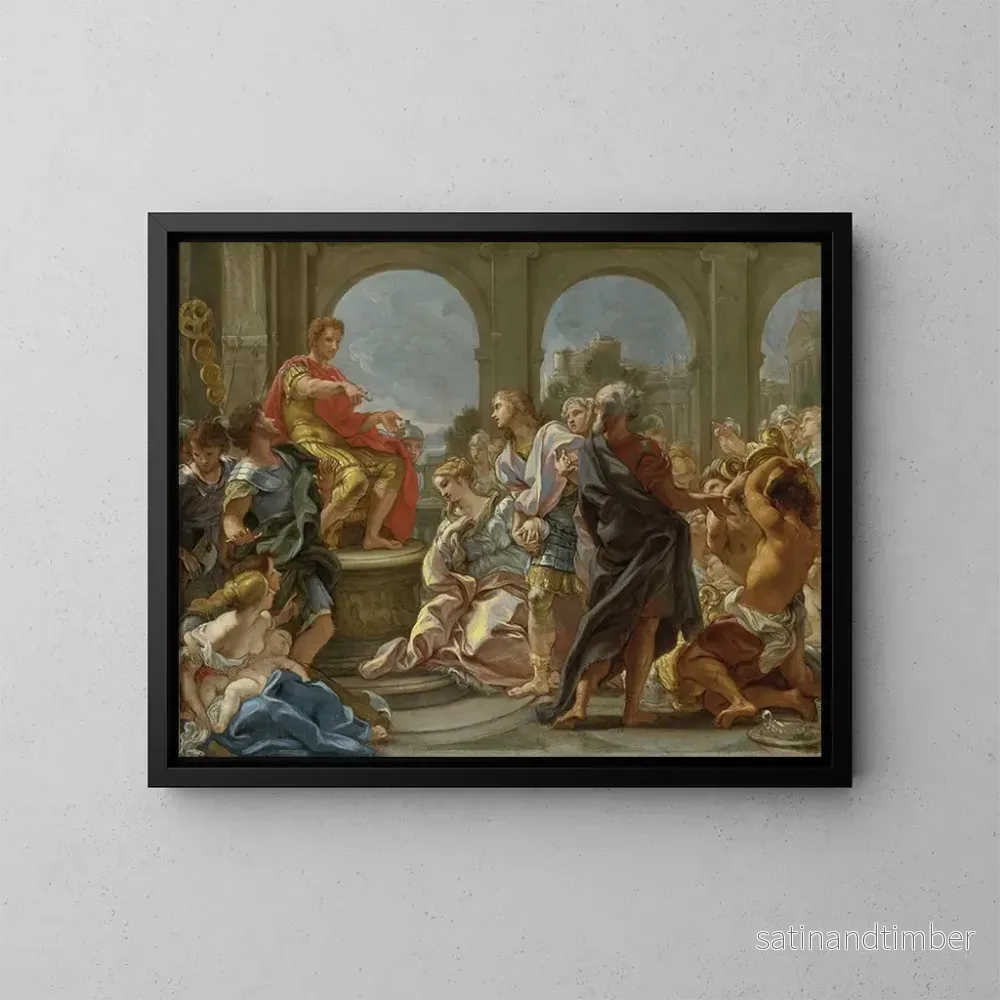 Reproduktion av målningen La Tempérance de Scipion - Giovanni Battista Gaulli