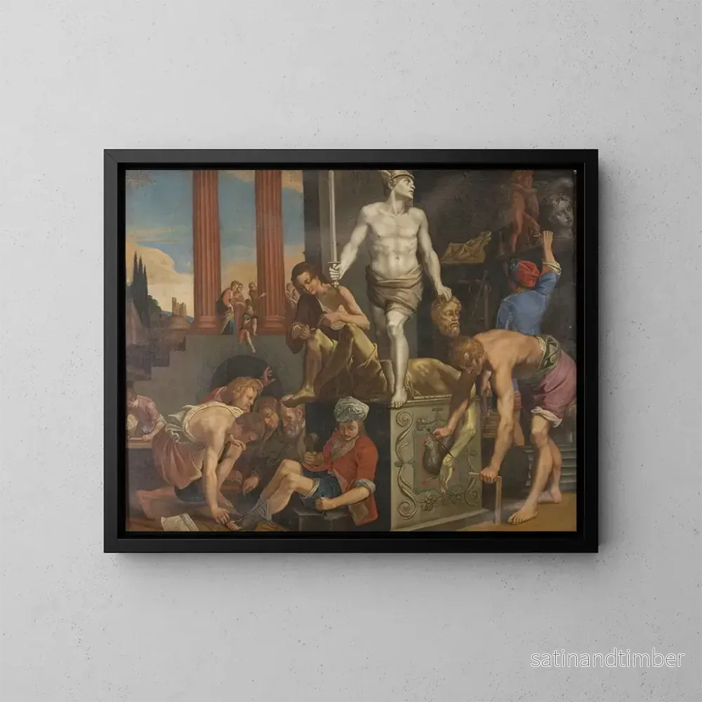 Reproduktion av målningen L'atelier du sculpteur - Reinhold Timm