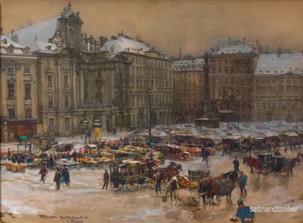 Reproduktion av målningen vid julmarknaden för Barn Jesus - Carl Pippich - Bild 2