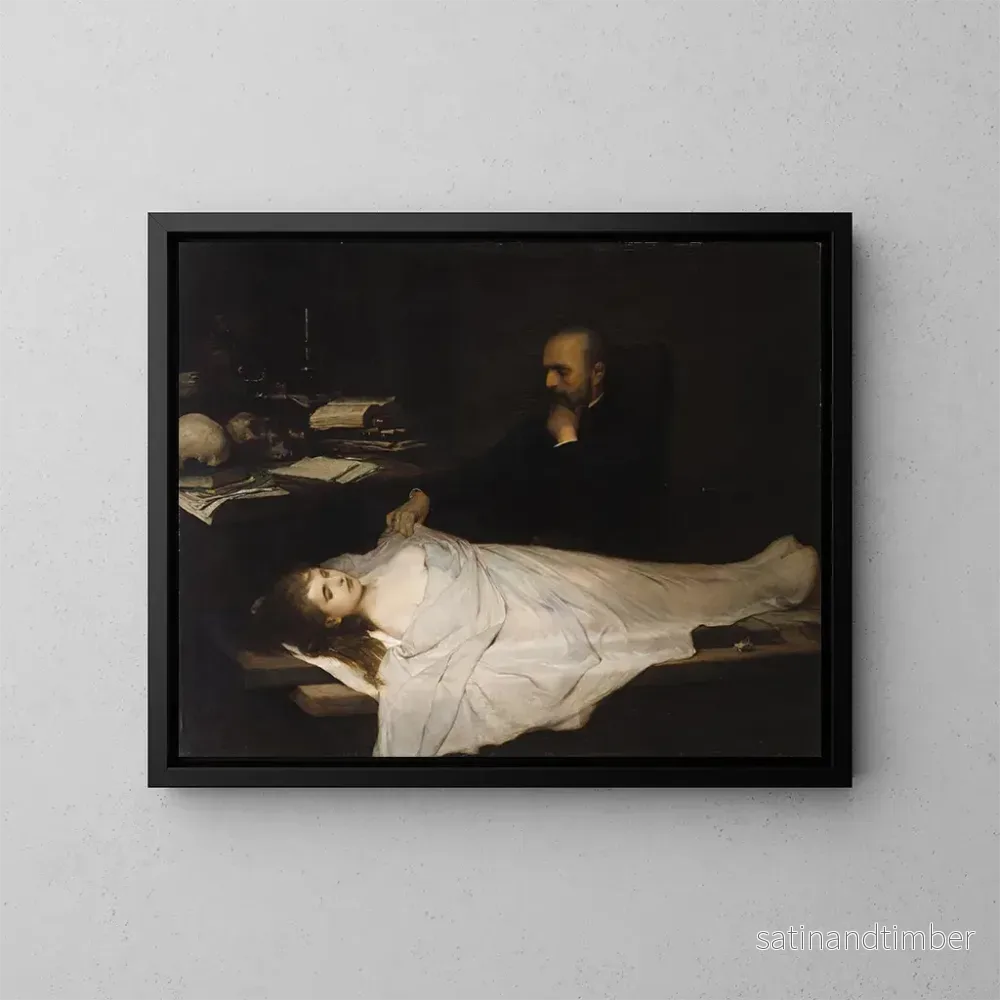 Reproduktion av målningen L'Anatomie - Gabriel von Max
