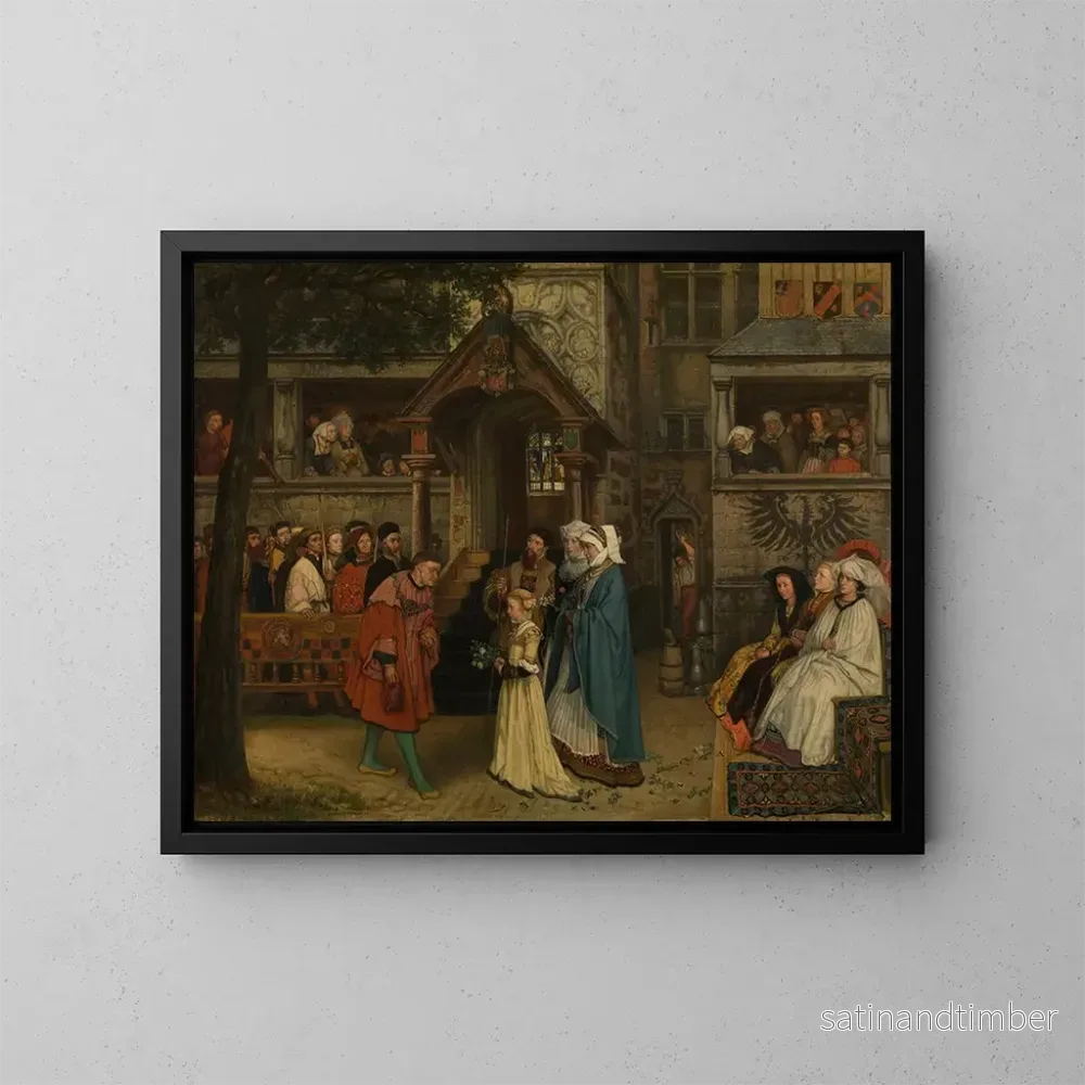 Reproduktion av målningen La guilde des archers accueille Marguerite d'Autriche - Jan August Hendrik Leys